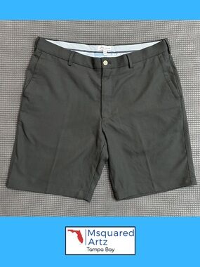 Peter Millar Crown Sport Golf Shorts Black Mens Size 36 Performance Stretch